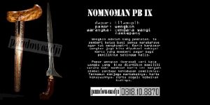 keris adjilawean-nomnoman PB IX